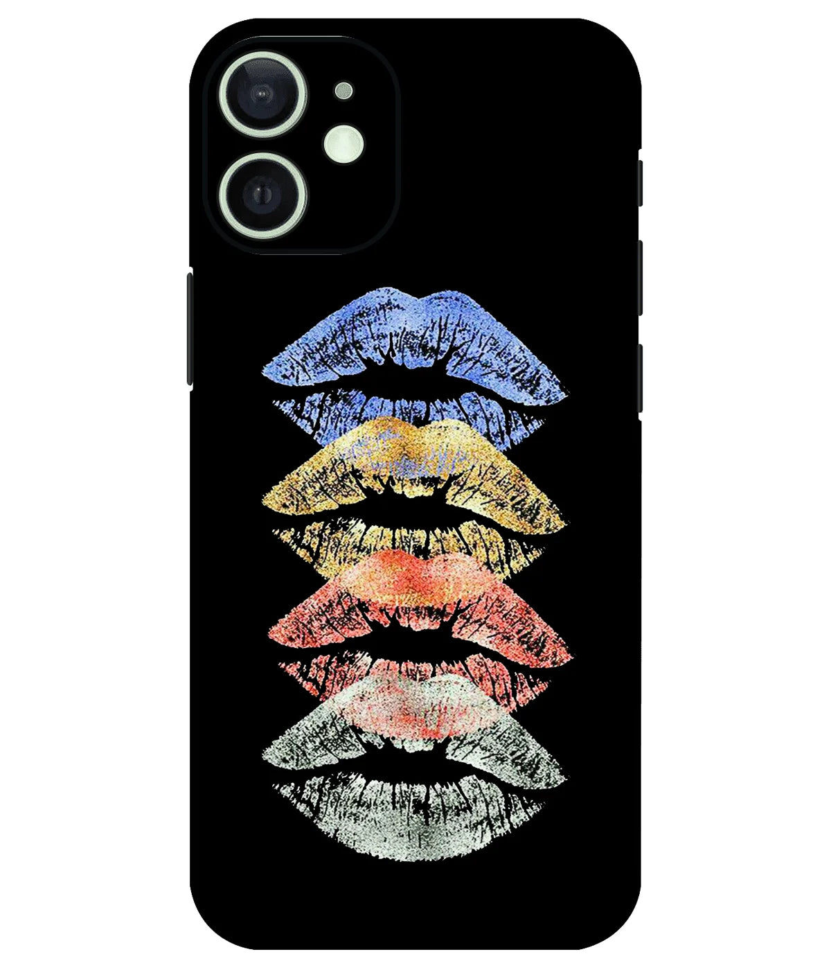 Image of a phone case featuring a mobile skin with a graphic design.