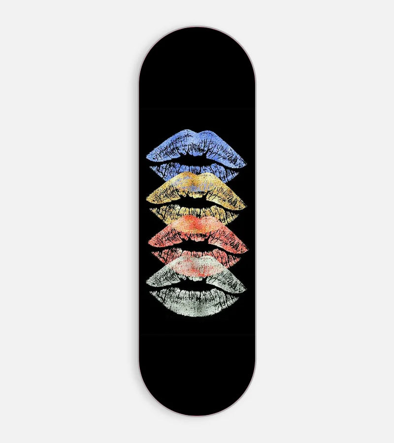 Mobile phone grip slider with a colorful design on a white background