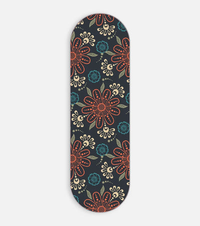 Mobile phone grip slider with a colorful design on a white background