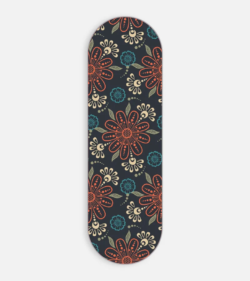 Mobile phone grip slider with a colorful design on a white background