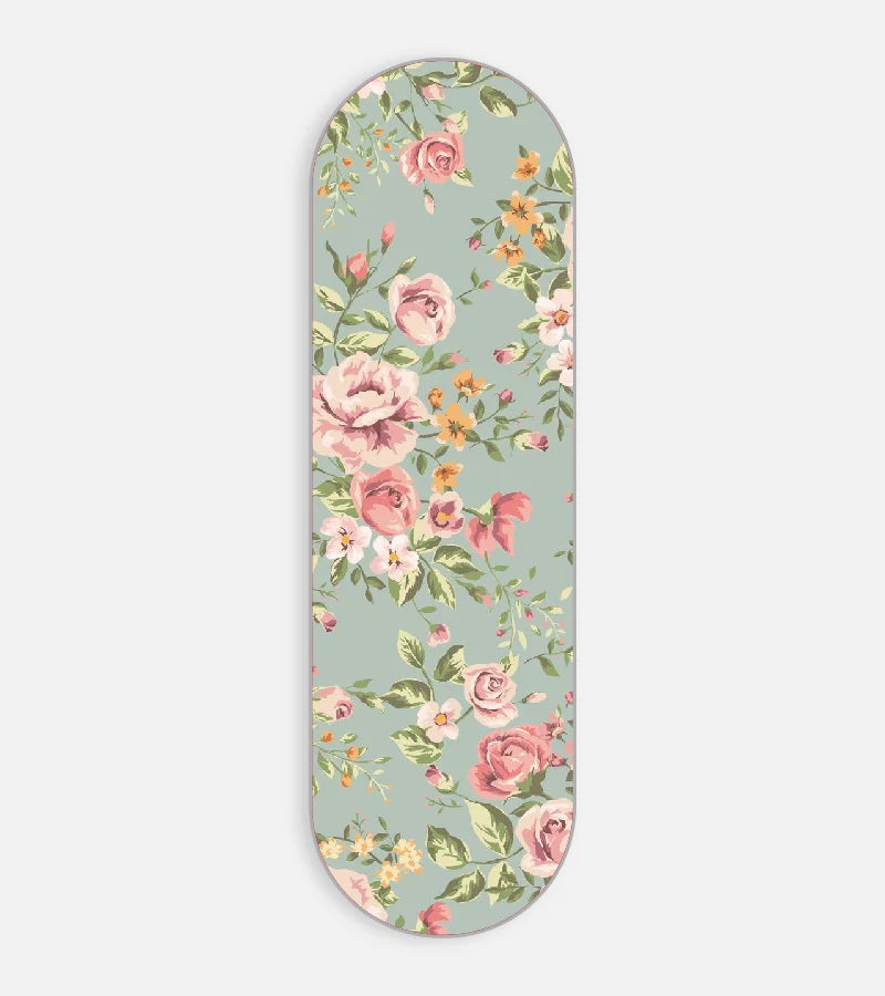 Floral Pattern Green Phone Grip Slider