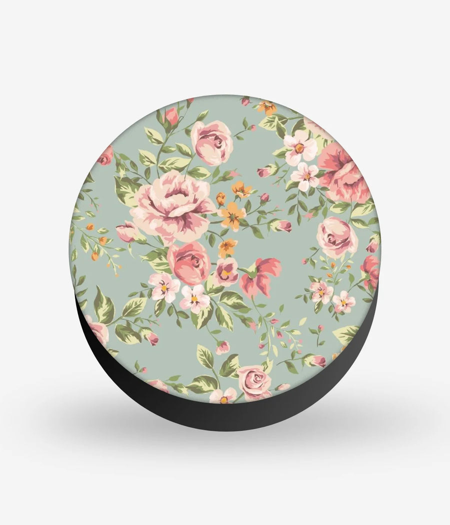 Floral Pattern Green Phone Grip