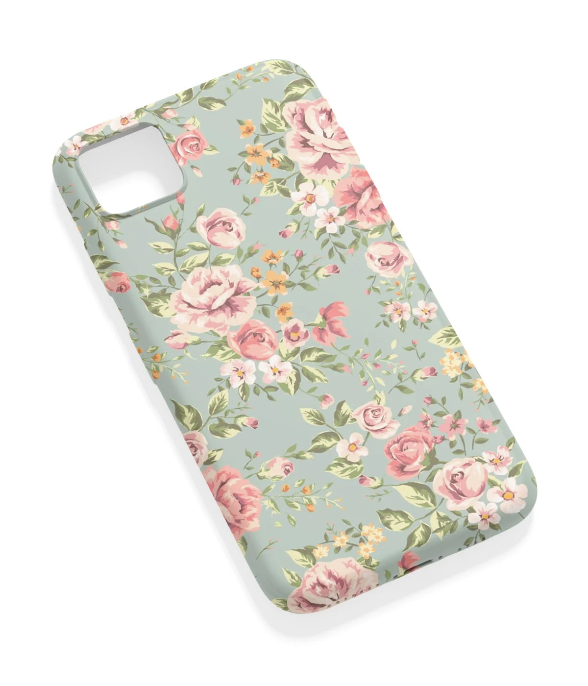 An angled view of a soft silicone case featuring a vibrant design.