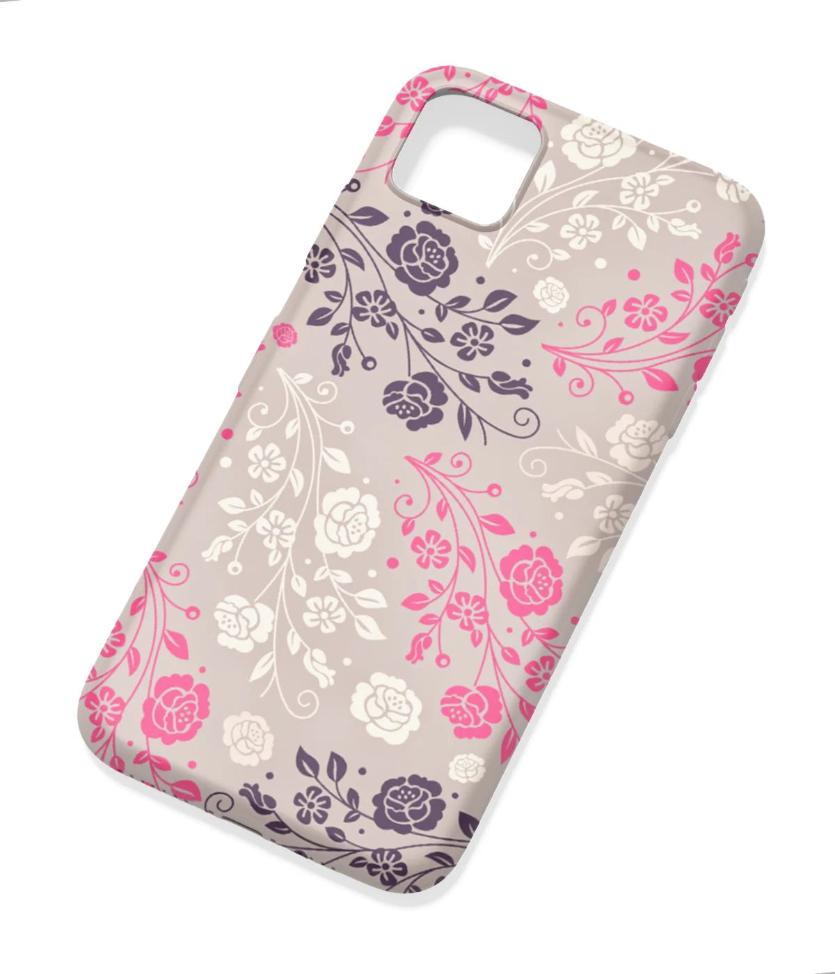 An angled view of a soft silicone case featuring a colorful design.