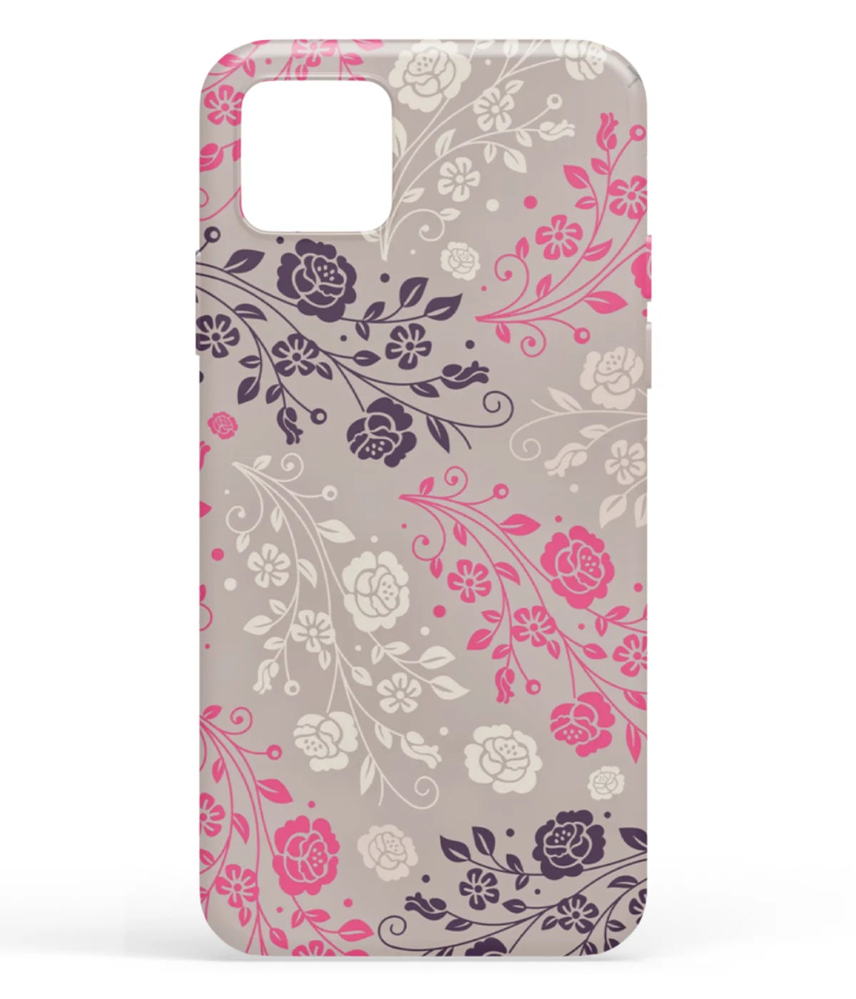 A front-on view of soft silicone phone case with a colorful design.