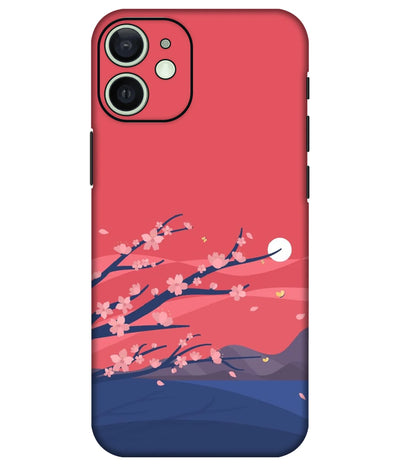 Image of a phone case featuring a mobile skin with a graphic design.