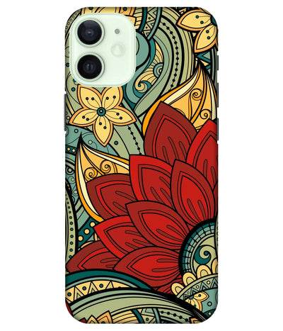 A product shot of a slim hard case with a colorful design.