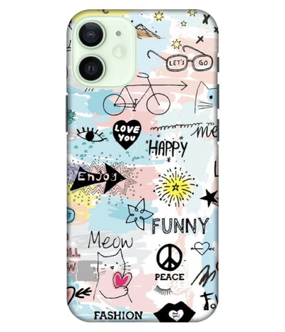 A product shot of a slim hard case with a colorful design.