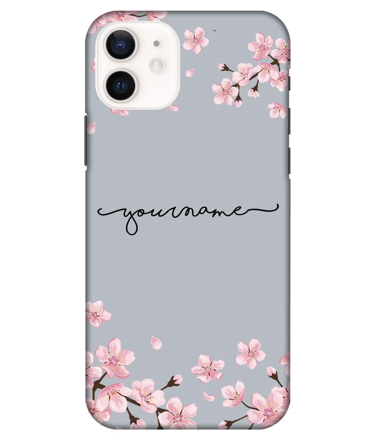 A product shot of a slim hard case with a customizable name.