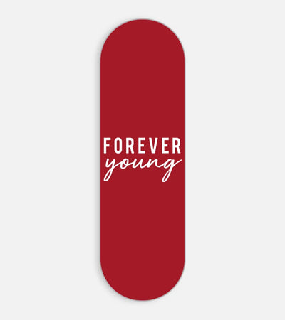 Mobile phone grip slider with a colorful design on a white background