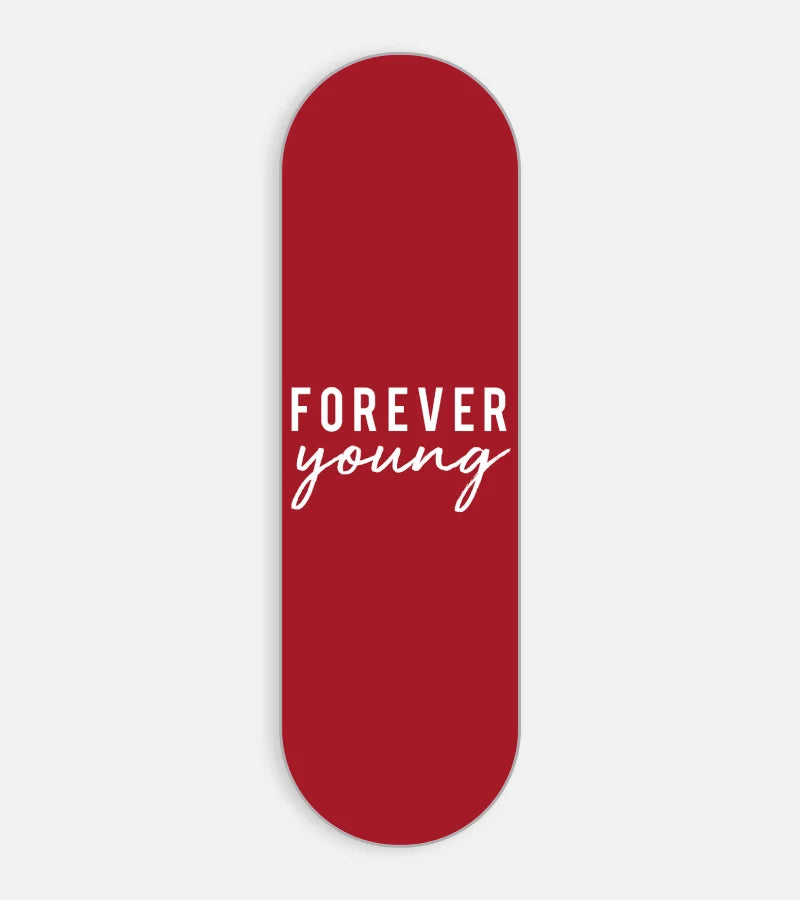 Mobile phone grip slider with a colorful design on a white background
