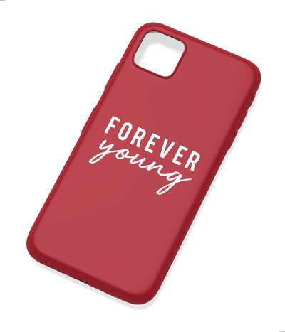 An angled view of a soft silicone case featuring a colorful design.
