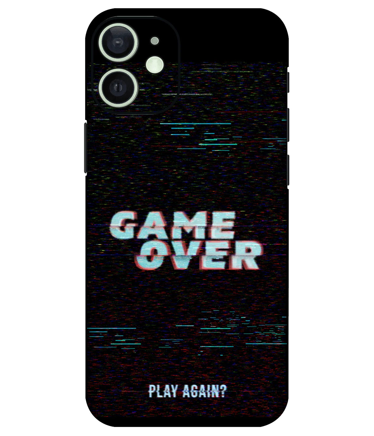 Image of a phone case featuring a mobile skin with a graphic design.