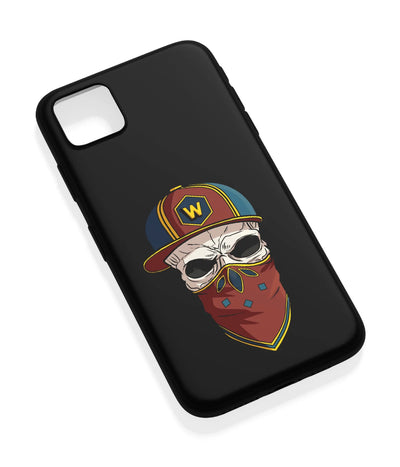 An angled view of a soft silicone case featuring a vibrant design.