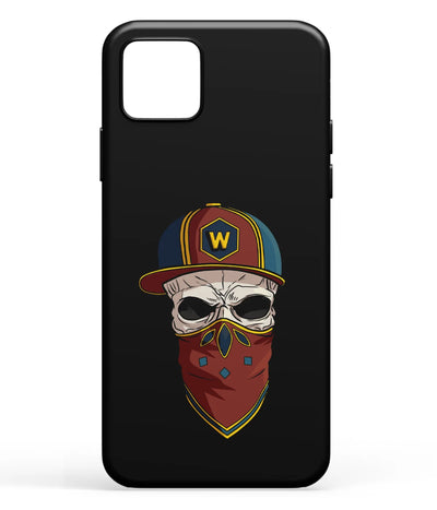 A front-on view of soft silicone phone case with a colorful design.