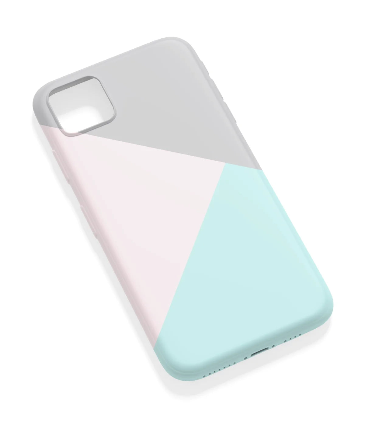 An angled view of a soft silicone case featuring a vibrant design.