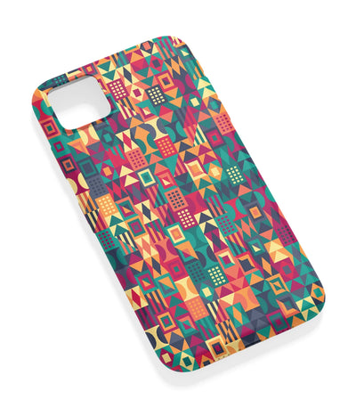 An angled view of a soft silicone case featuring a vibrant design.
