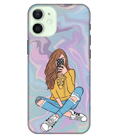 A product shot of a slim hard case with a colorful design.