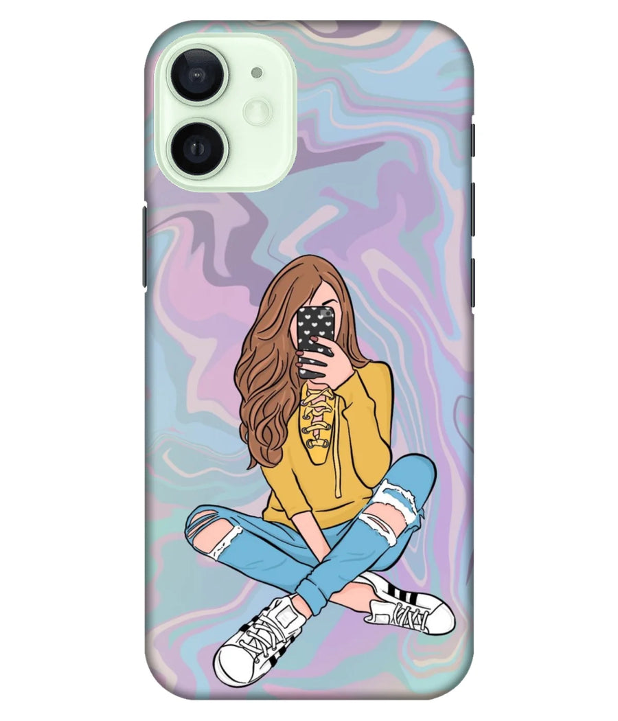Girl Clicking Pic Art Slim Hard Case