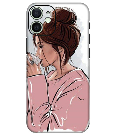 Image of a phone case featuring a mobile skin with a graphic design.