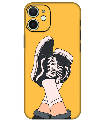 Image of a phone case featuring a mobile skin with a graphic design.