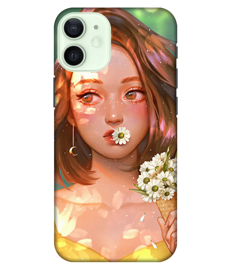 Girl With Daisy Flowers Slim Hard Case