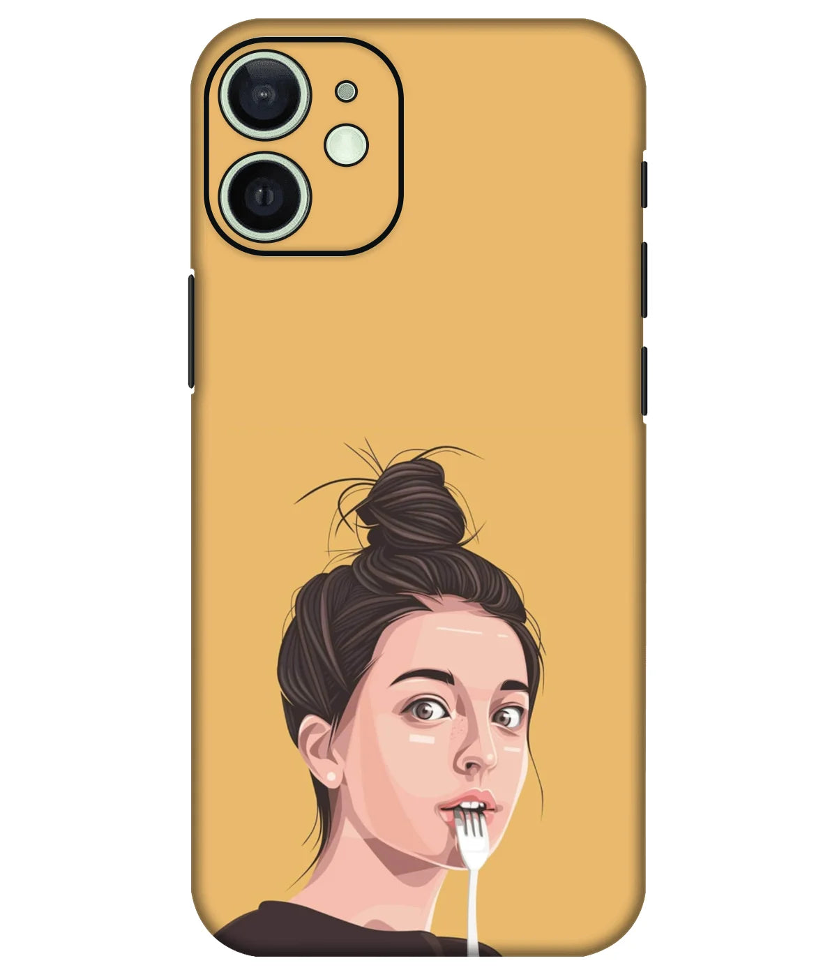 Image of a phone case featuring a mobile skin with a graphic design.