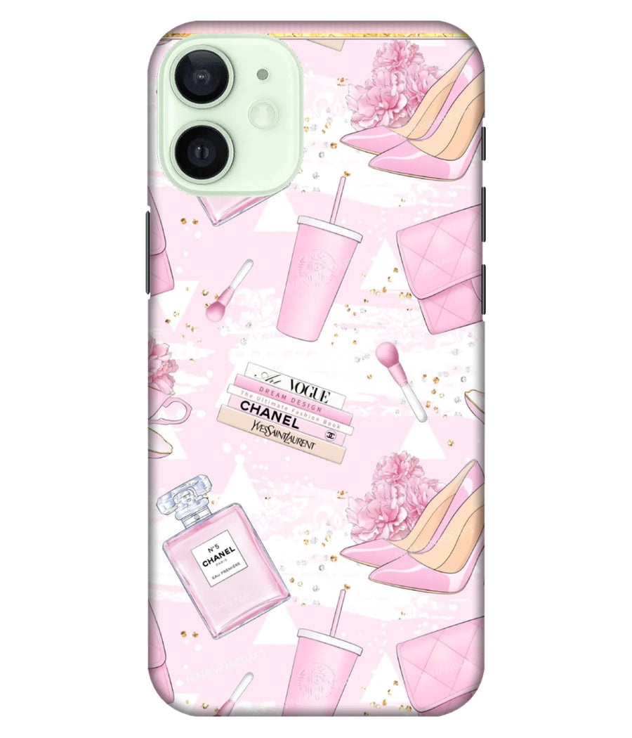 Girly Item Pattern Pink Slim Hard Case