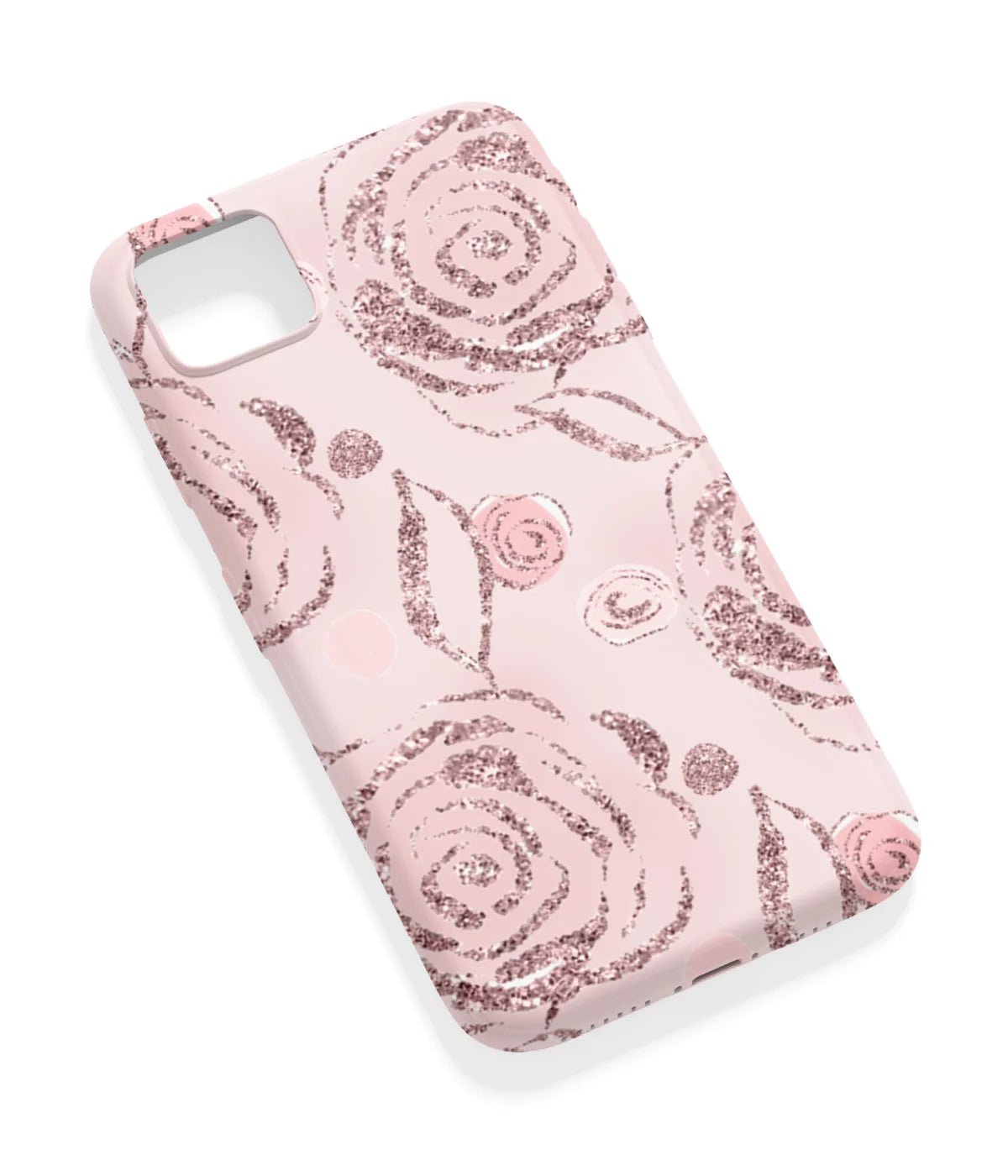 An angled view of a soft silicone case featuring a vibrant design.