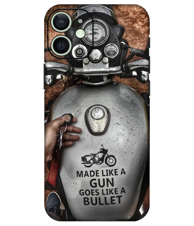 Image of a phone case featuring a mobile skin with a graphic design.