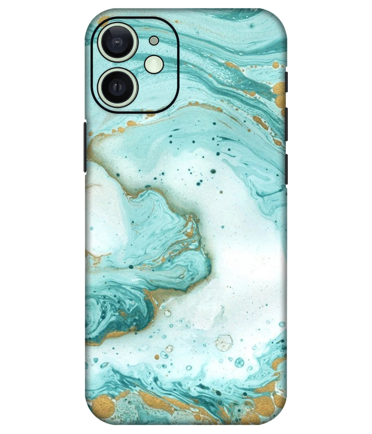 Image of a phone case featuring a mobile skin with a graphic design.