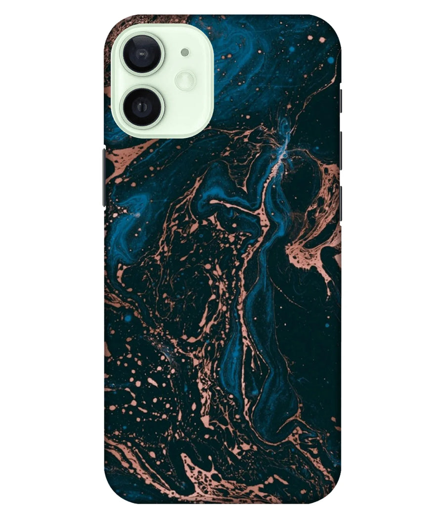 Golden Blue Marble Texture Slim Hard Case
