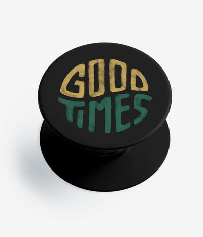 A top-down view of a phone grip holder on a clean white background