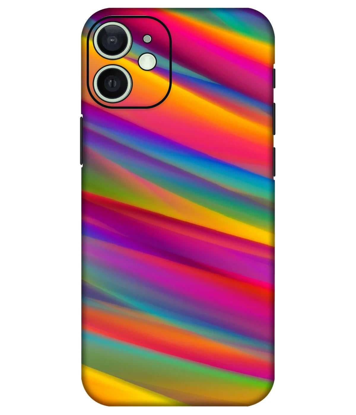 Image of a phone case featuring a mobile skin with a graphic design.