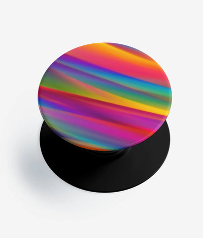 A top-down view of a phone grip holder on a clean white background