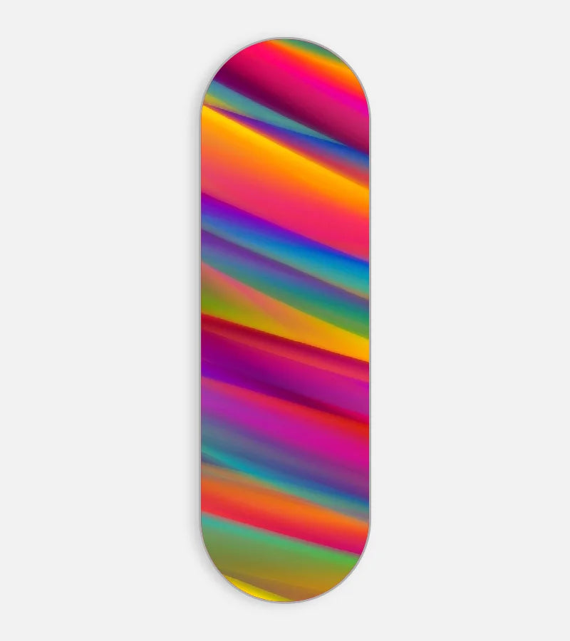 Mobile phone grip slider with a colorful design on a white background