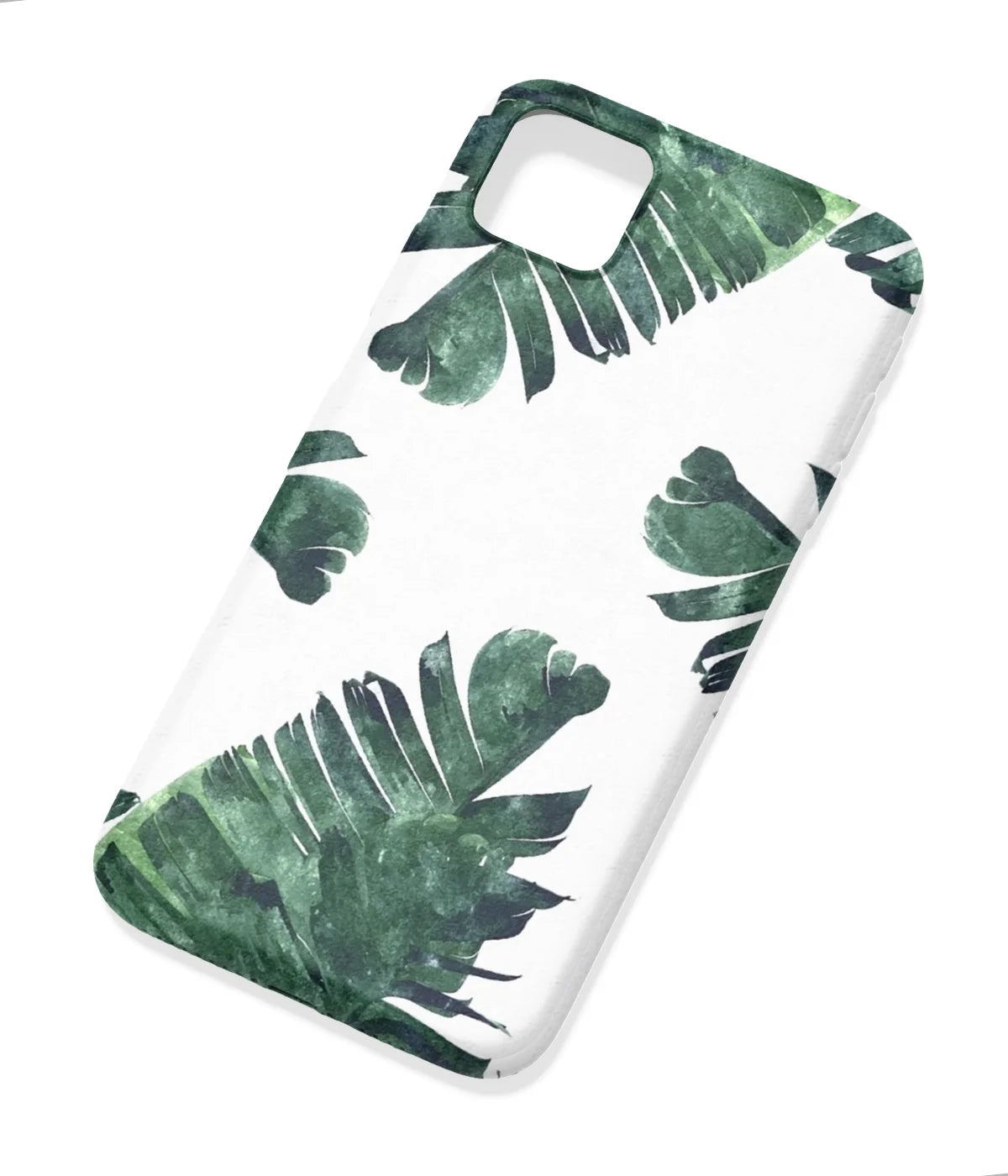 An angled view of a soft silicone case featuring a colorful design.