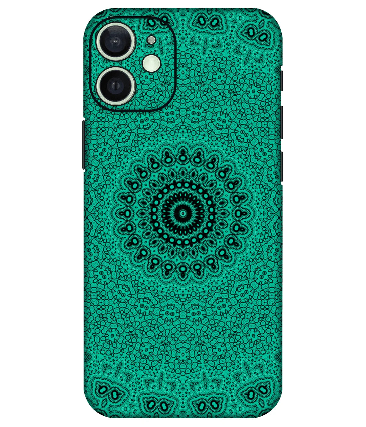 Image of a phone case featuring a mobile skin with a graphic design.