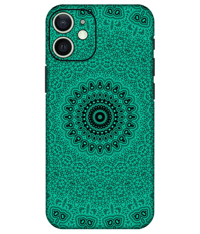 Image of a phone case featuring a mobile skin with a graphic design.