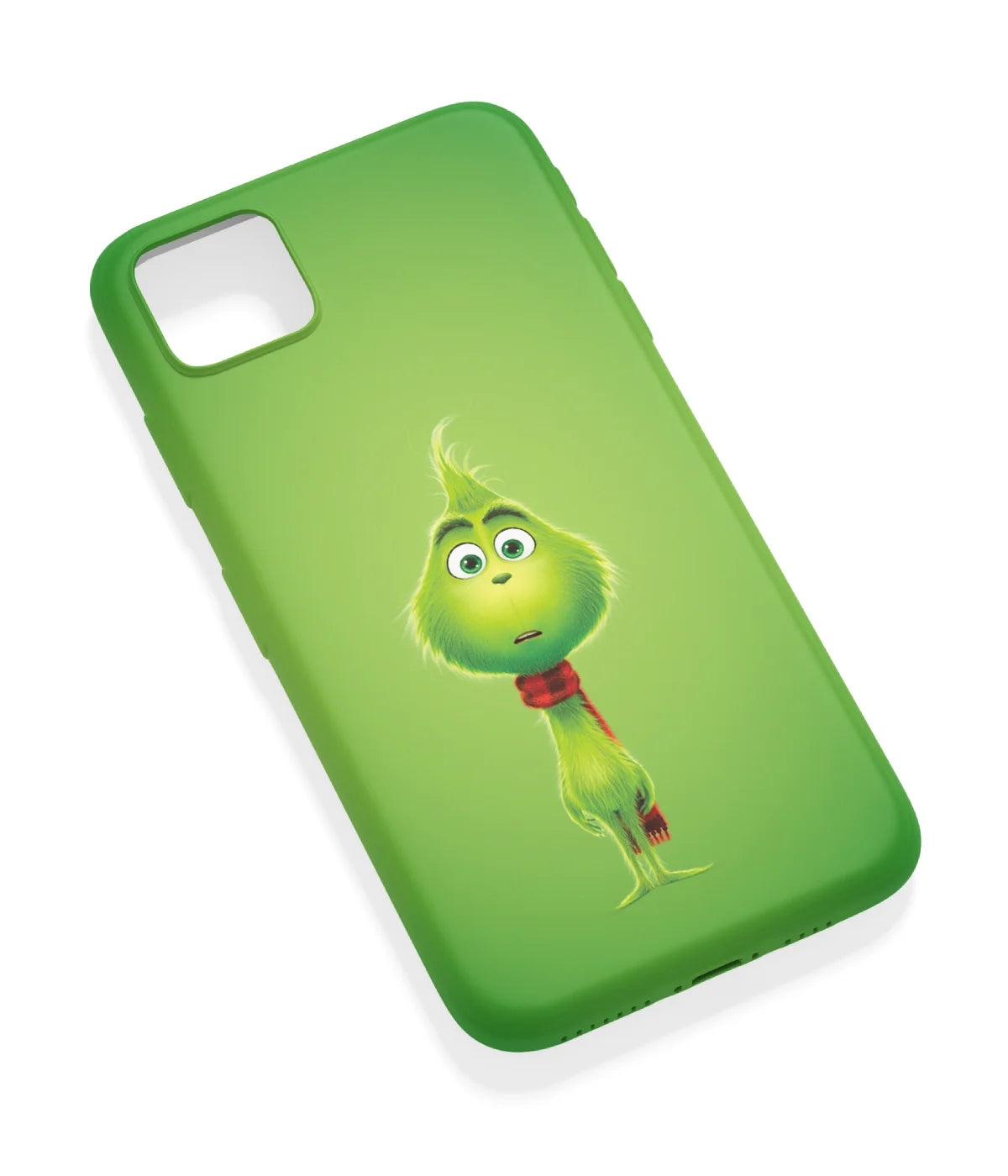 An angled view of a soft silicone case featuring a vibrant design.