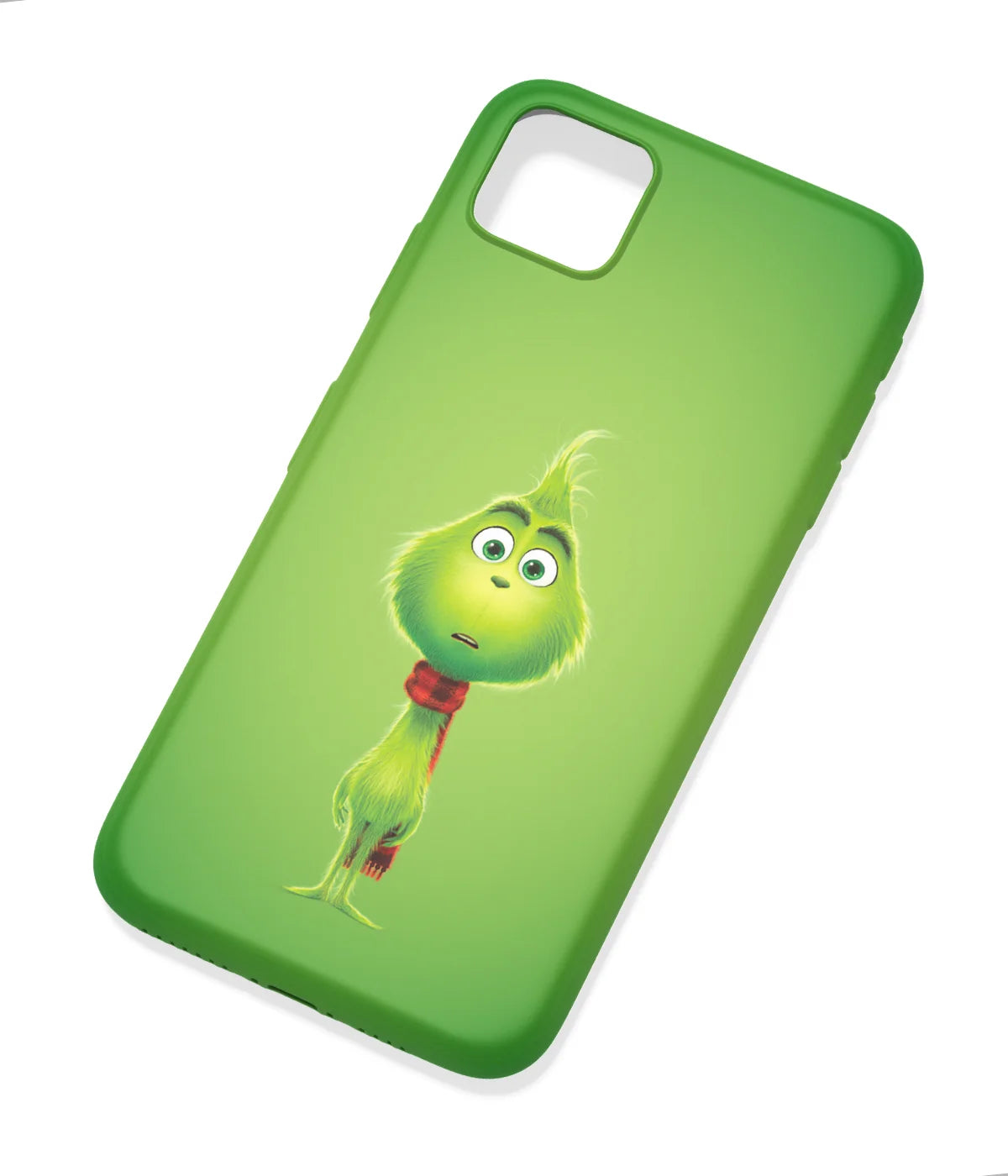 An angled view of a soft silicone case featuring a colorful design.