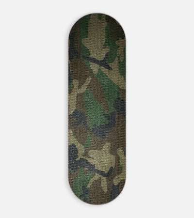 Mobile phone grip slider with a colorful design on a white background