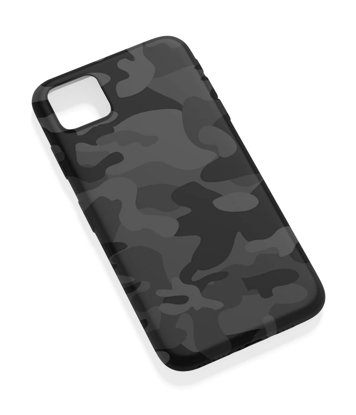 An angled view of a soft silicone case featuring a vibrant design.
