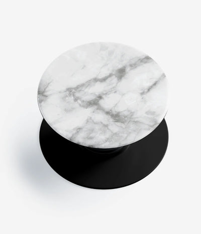A top-down view of a phone grip holder on a clean white background