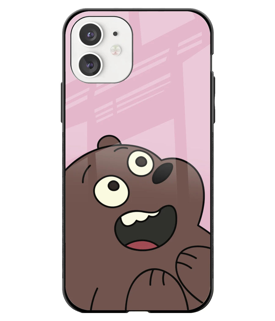 Grizzly Bear Brown Glass Case
