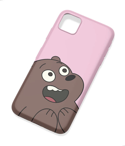 An angled view of a soft silicone case featuring a colorful design.