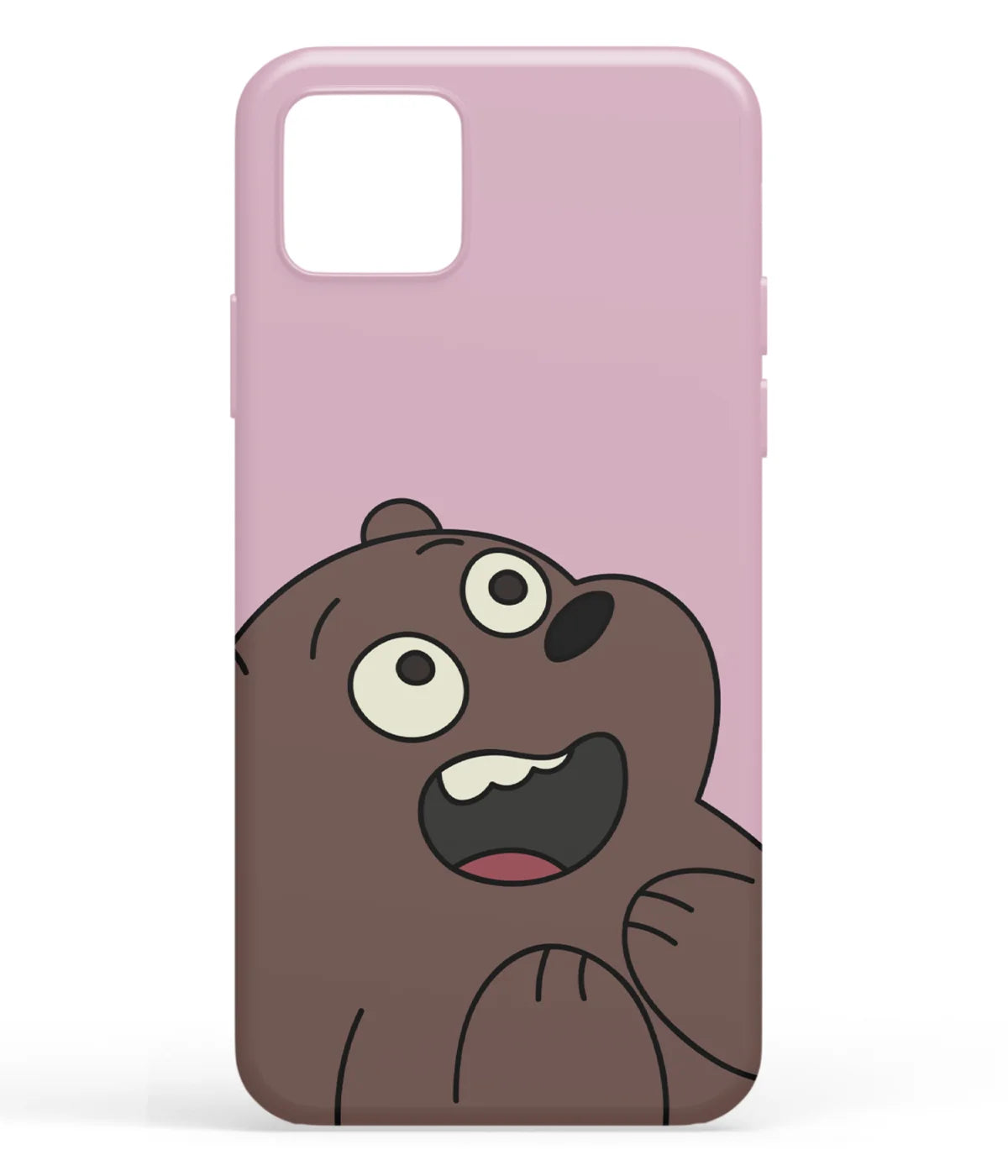 A front-on view of soft silicone phone case with a colorful design.