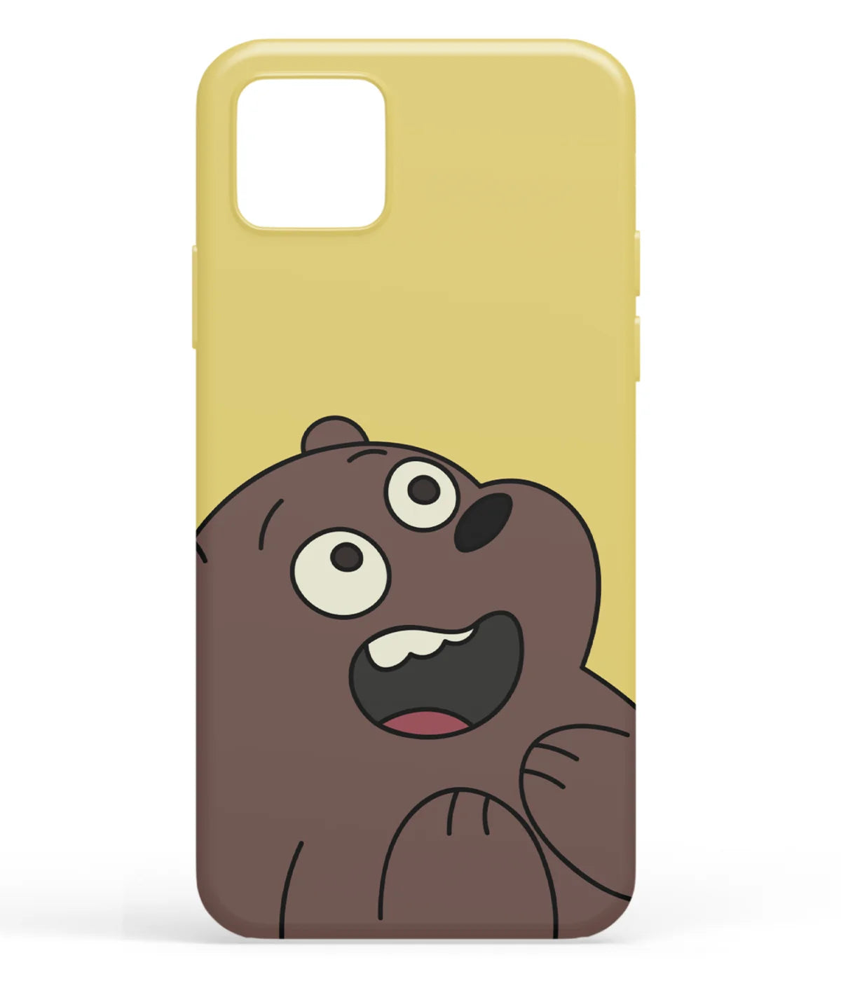 A front-on view of soft silicone phone case with a colorful design.