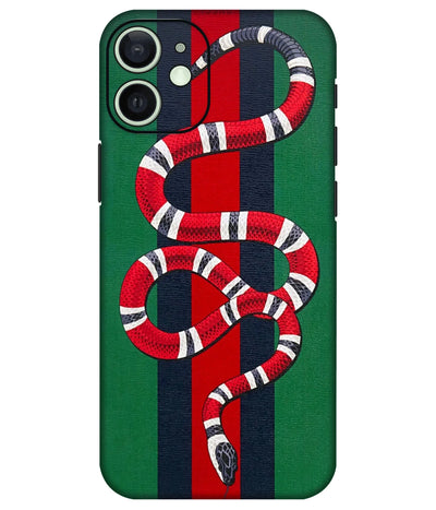 Image of a phone case featuring a mobile skin with a graphic design.