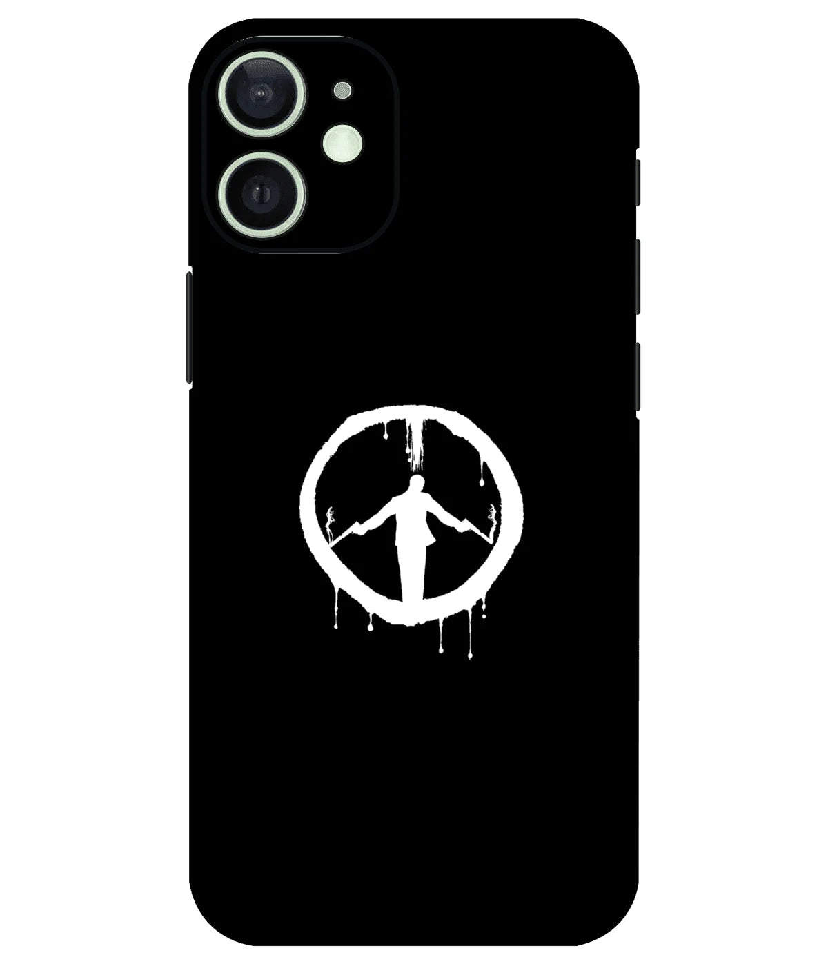Image of a phone case featuring a mobile skin with a graphic design.